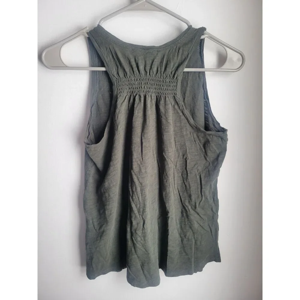 Ann Taylor LOFT Green Racer Back Tank Top XS Extra Small